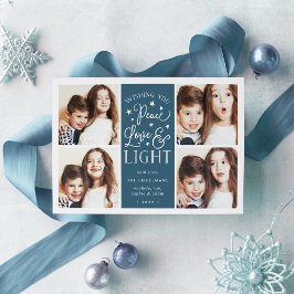 Cartes Pour Fêtes Annuelles Paix, amour et lumière | Hanoukka Photo