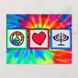 Cartes Pour Fêtes Annuelles Paix, Amour, Hanoukka