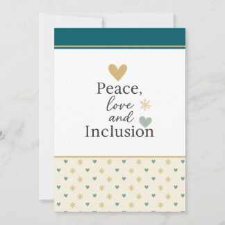 Cartes Pour Fêtes Annuelles Paix, Amour & Inclusion | Vacances Inclusives