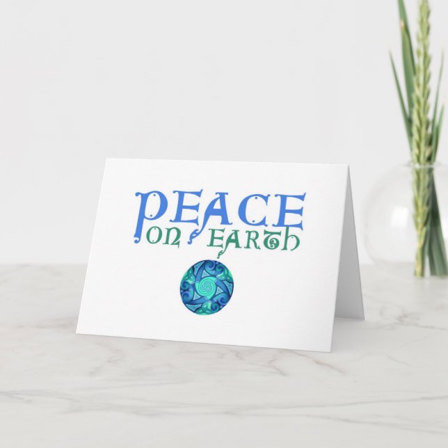 Cartes Pour Fêtes Annuelles Paix celtique sur terre (Devant)
