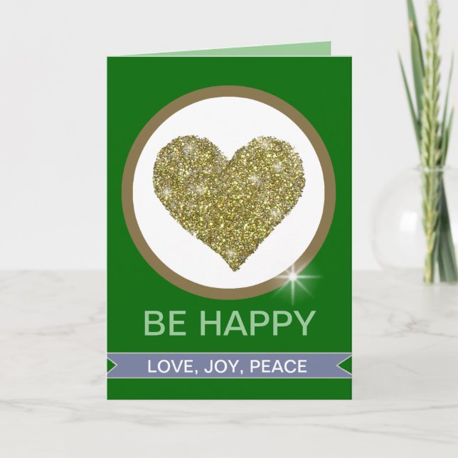 CARTES POUR FÊTES ANNUELLES PAIX DE JOIE D'AMOUR (Devant)