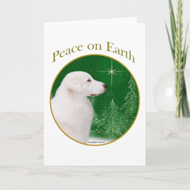 Cartes Pour Fêtes Annuelles Paix de Kuvasz (Devant)