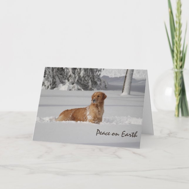 Cartes Pour Fêtes Annuelles Paix de neige sur terre (Devant)