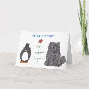 Cartes Pour Fêtes Annuelles Paix de noir de bouffe de bouffe sur terre