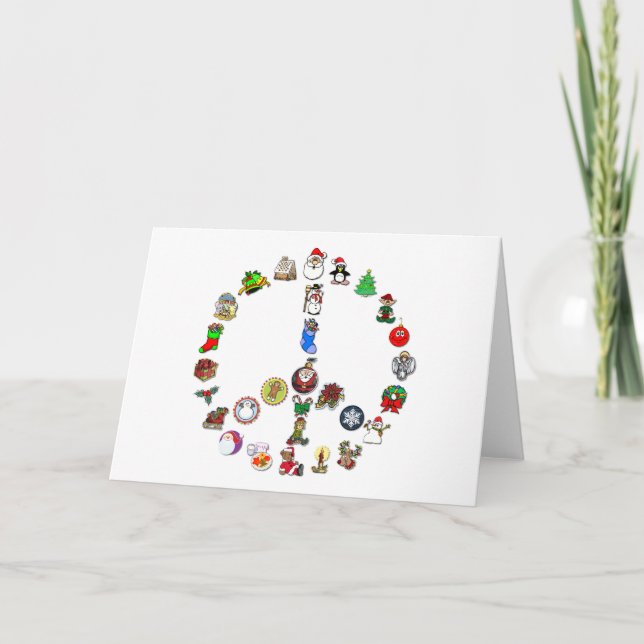 Cartes Pour Fêtes Annuelles Paix de vacances (Devant)