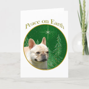 Cartes Pour Fêtes Annuelles Paix des Bulldog français