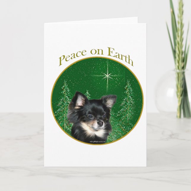 Cartes Pour Fêtes Annuelles Paix du Chihuahua (Devant)