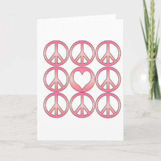 Cartes Pour Fêtes Annuelles Paix et amour