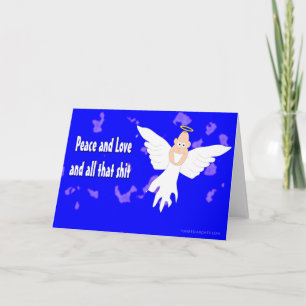 Cartes Pour Fêtes Annuelles Paix et Amour et tout ce bordel