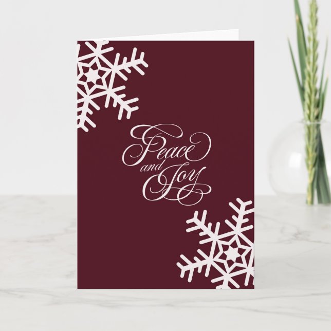 Cartes Pour Fêtes Annuelles Paix et joie (Devant)