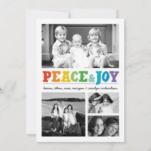 Cartes Pour Fêtes Annuelles Paix et joie x multi 4