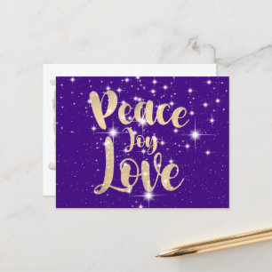 Cartes Pour Fêtes Annuelles Paix Joie Amour En Étoiles