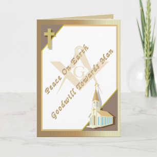 Cartes Pour Fêtes Annuelles Paix maçonnique sur Terre