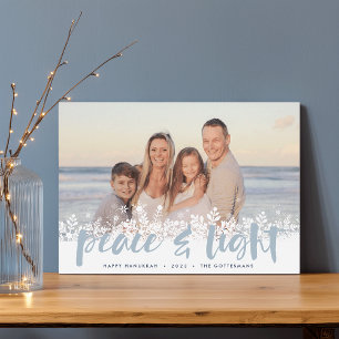Cartes Pour Fêtes Annuelles Paix neigeuse   Hanoukka Photo