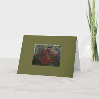 Cartes Pour Fêtes Annuelles Paix rouge de baie