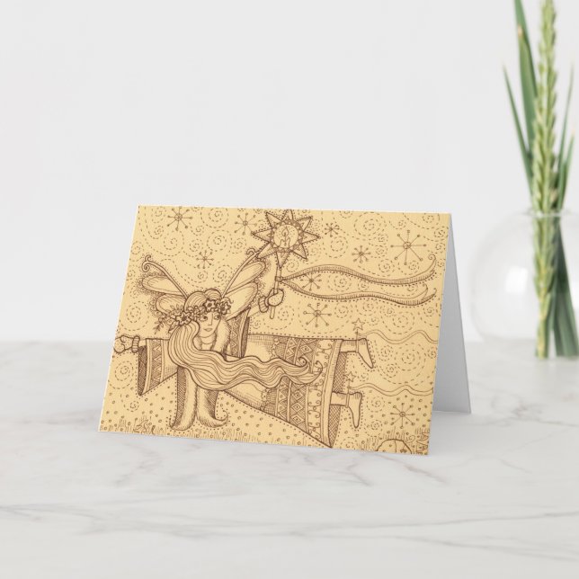 Cartes Pour Fêtes Annuelles Paix sur l'Ange de la Terre (Devant)