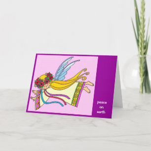 Cartes Pour Fêtes Annuelles Paix sur l'Ange de la Terre