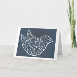 Cartes Pour Fêtes Annuelles Paix sur l'oiseau de la terre