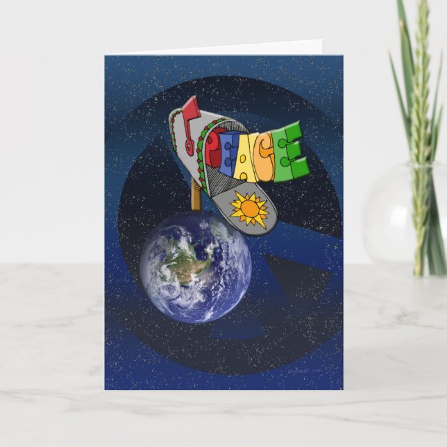 Cartes Pour Fêtes Annuelles Paix sur Terre (Devant)