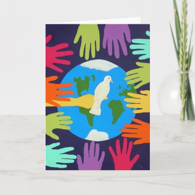Cartes Pour Fêtes Annuelles Paix sur Terre (Devant)