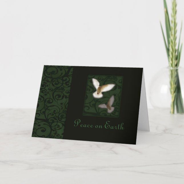 Cartes Pour Fêtes Annuelles Paix sur Terre (Devant)