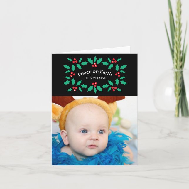 Cartes Pour Fêtes Annuelles Paix sur Terre (Devant)