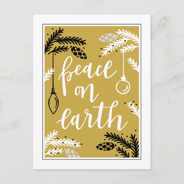 Cartes Pour Fêtes Annuelles Paix sur Terre (Devant)