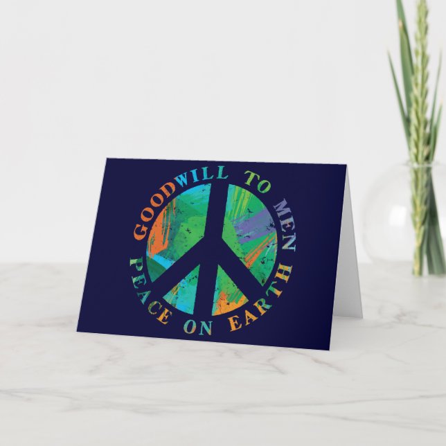 Cartes Pour Fêtes Annuelles Paix sur Terre (Devant)