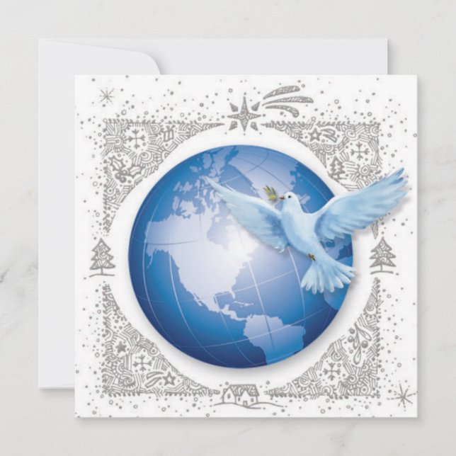 Cartes Pour Fêtes Annuelles Paix sur Terre (Devant)