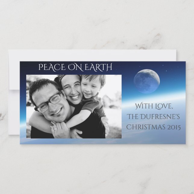 Cartes Pour Fêtes Annuelles Paix sur Terre (Devant)