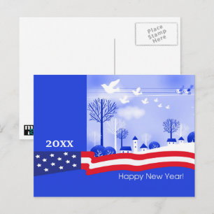 Cartes Pour Fêtes Annuelles Paix sur Terre. Année personnalisée Nouvel An patr