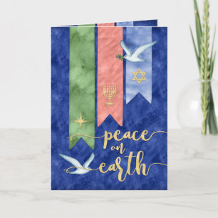 Cartes Pour Fêtes Annuelles Paix sur Terre Blessings Holiday Greeting Photo