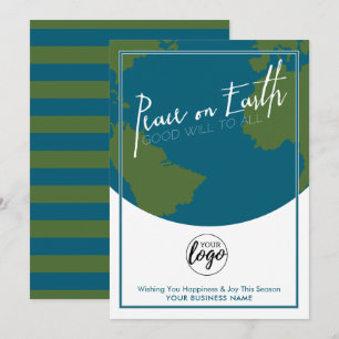 Cartes Pour Fêtes Annuelles Paix sur Terre et Bonne Volonté - Logo d'entrepris