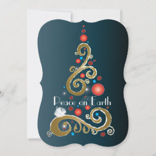 Cartes Pour Fêtes Annuelles Paix sur Terre I