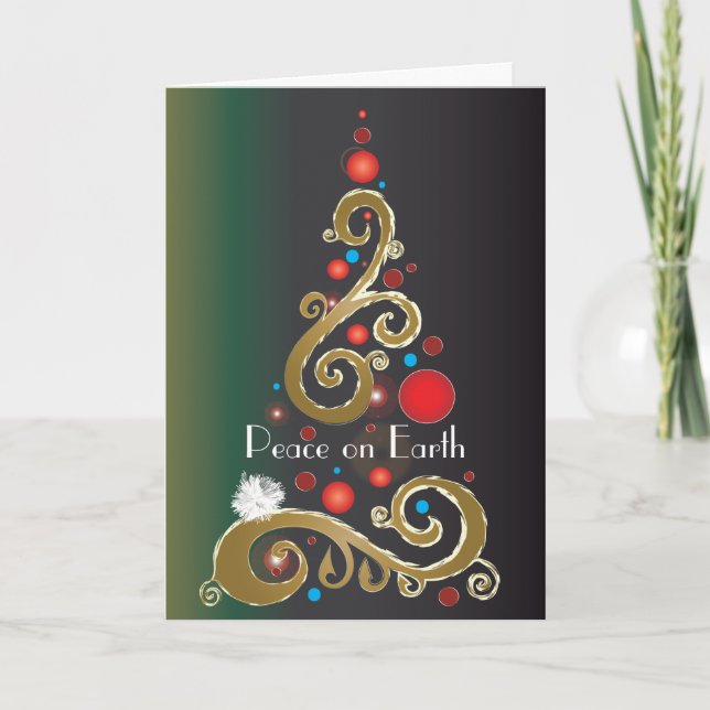 Cartes Pour Fêtes Annuelles Paix sur Terre II (Devant)
