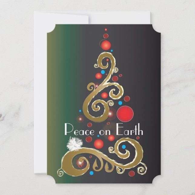 Cartes Pour Fêtes Annuelles Paix sur Terre II (Devant)