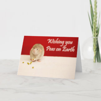 Cartes Pour Fêtes Annuelles Paix sur Terre Noël Rat
