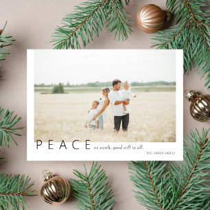 Cartes Pour Fêtes Annuelles Paix sur terre Photo Vœux de fêtes