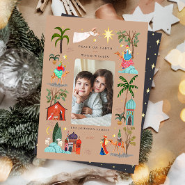 Cartes Pour Fêtes Annuelles Paix sur Terre Trois hommes sages Noël