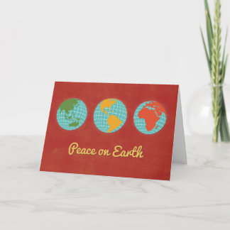 Cartes Pour Fêtes Annuelles Paix sur terre, trois visions mondiales,