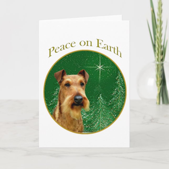 Cartes Pour Fêtes Annuelles Paix Terrier irlandais (Devant)
