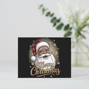 Cartes Pour Fêtes Annuelles Pajamas de Noël afro-américain Père Noël