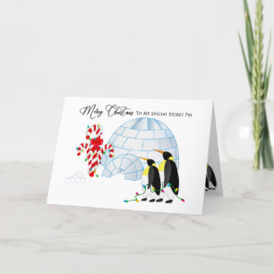 Cartes Pour Fêtes Annuelles Pal Penguins secrets de Noël par Igloo Lumières
