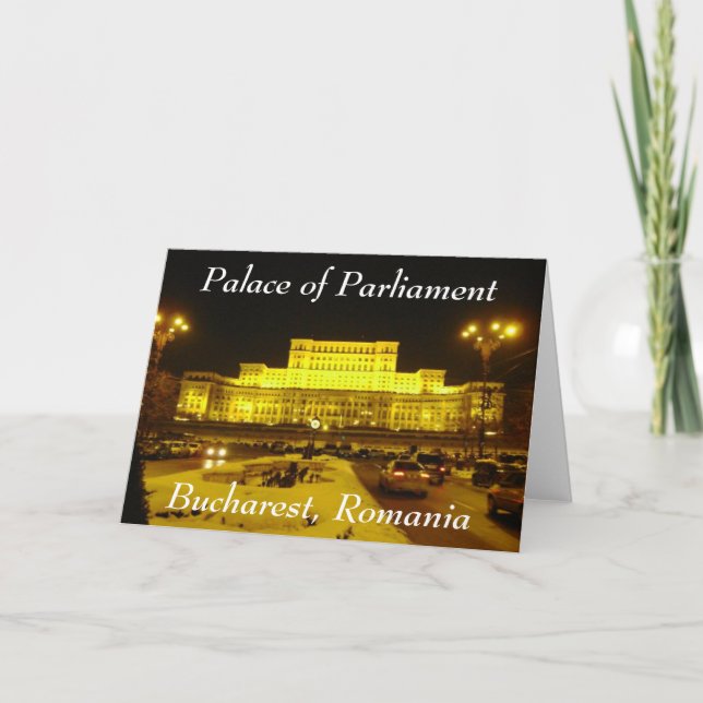 Cartes Pour Fêtes Annuelles Palais du Parlement, Bucarest, Roumanie (Devant)