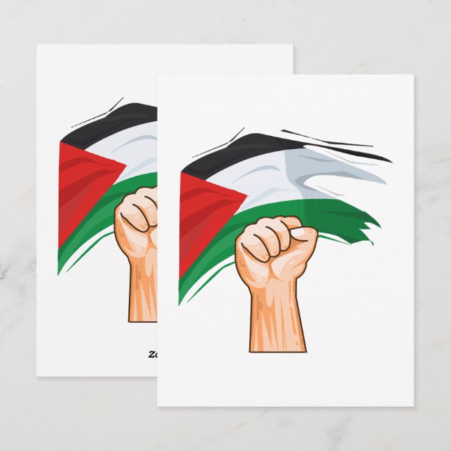 Cartes Pour Fêtes Annuelles Palestine (Devant / Derrière)