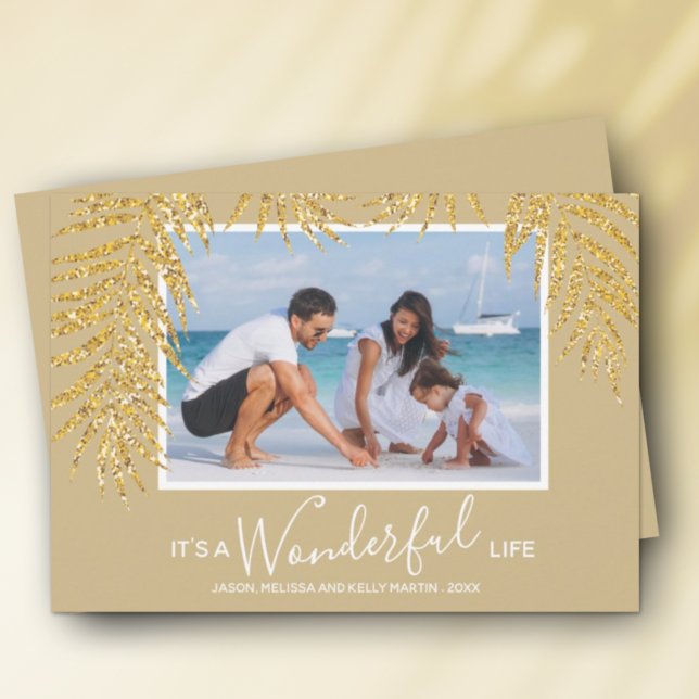 Cartes Pour Fêtes Annuelles Palm Frances Christmas Photo Holiday Card (Créateur téléchargé)