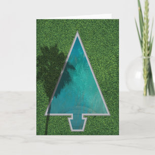 Cartes Pour Fêtes Annuelles Palm Springs - Piscine d'arbres de Noël