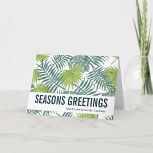 Cartes Pour Fêtes Annuelles Palm Tree Fronds Peinture hawaïenne