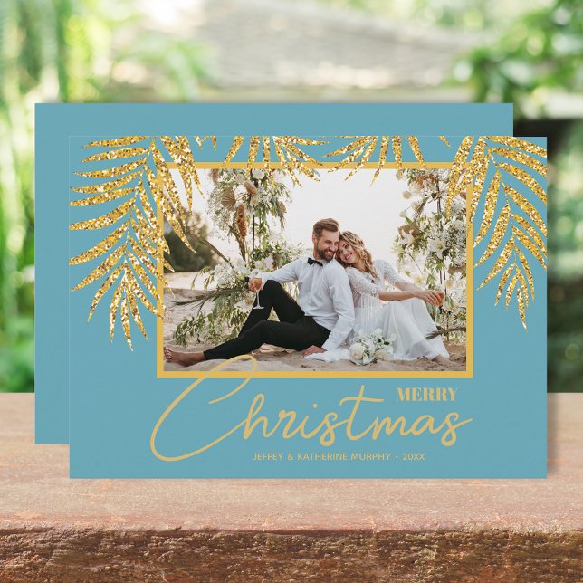 Cartes Pour Fêtes Annuelles Palmes d'or photo de Noël (Créateur téléchargé)