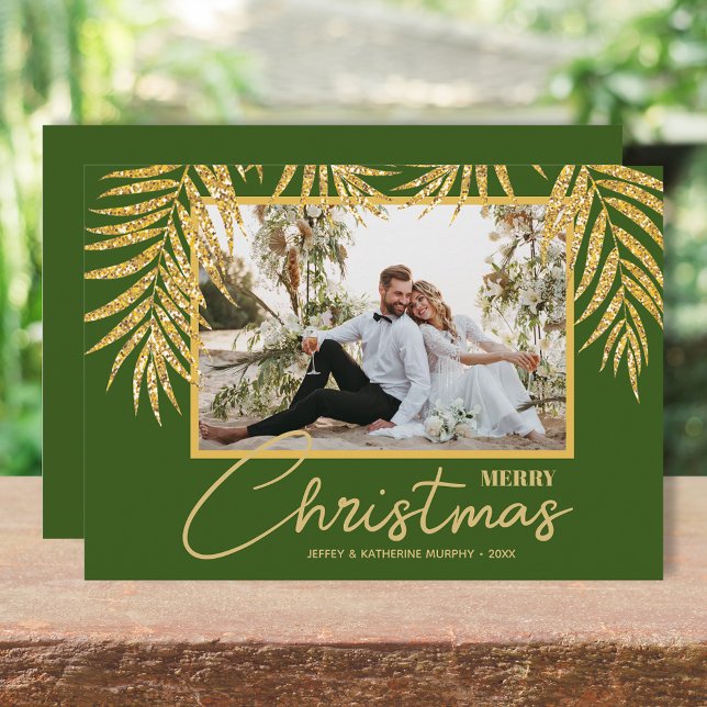 Cartes Pour Fêtes Annuelles Palmes d'or photo de Noël (Créateur téléchargé)